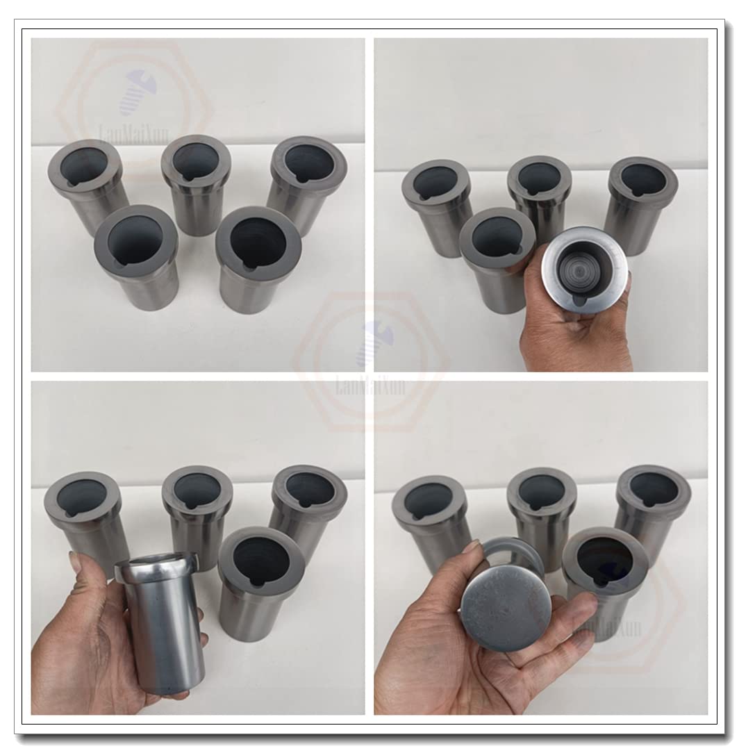 1 piezas 【6kg model】110mm×174mm Crisol de grafito cónico de alta temperatura y pureza para instrumentos de laboratorio