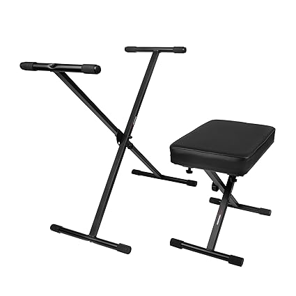 Gator Frameworks Compact and Folding Bench and X Set Electronic Keyboard Stand (GFW-KEYBENCH