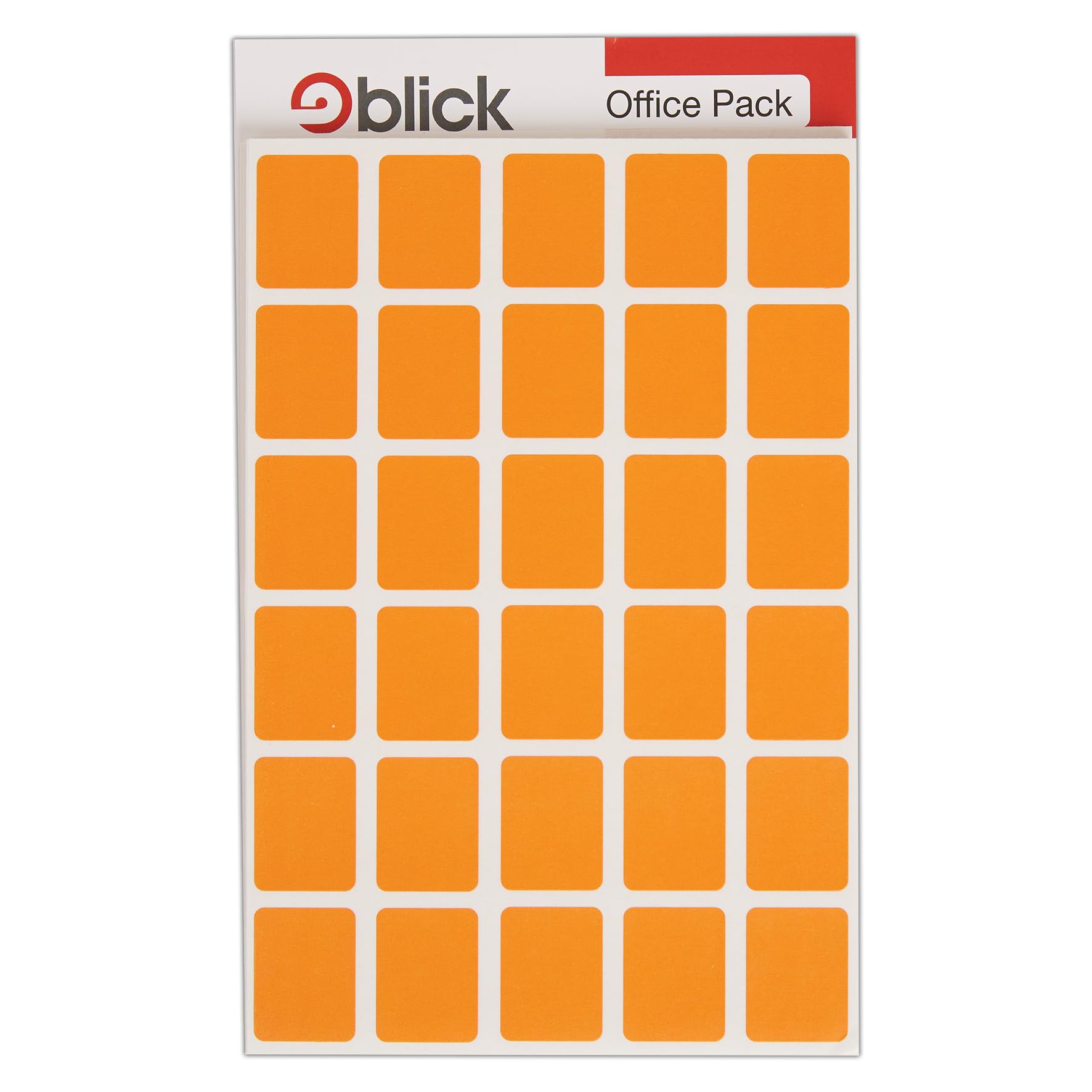 Blick Labels, Orange, Self Adhesive Stickers Office Pack, Rectangular, 19mm x 25mm, 960 Labels, for Home, Office, Family, School, Letters
