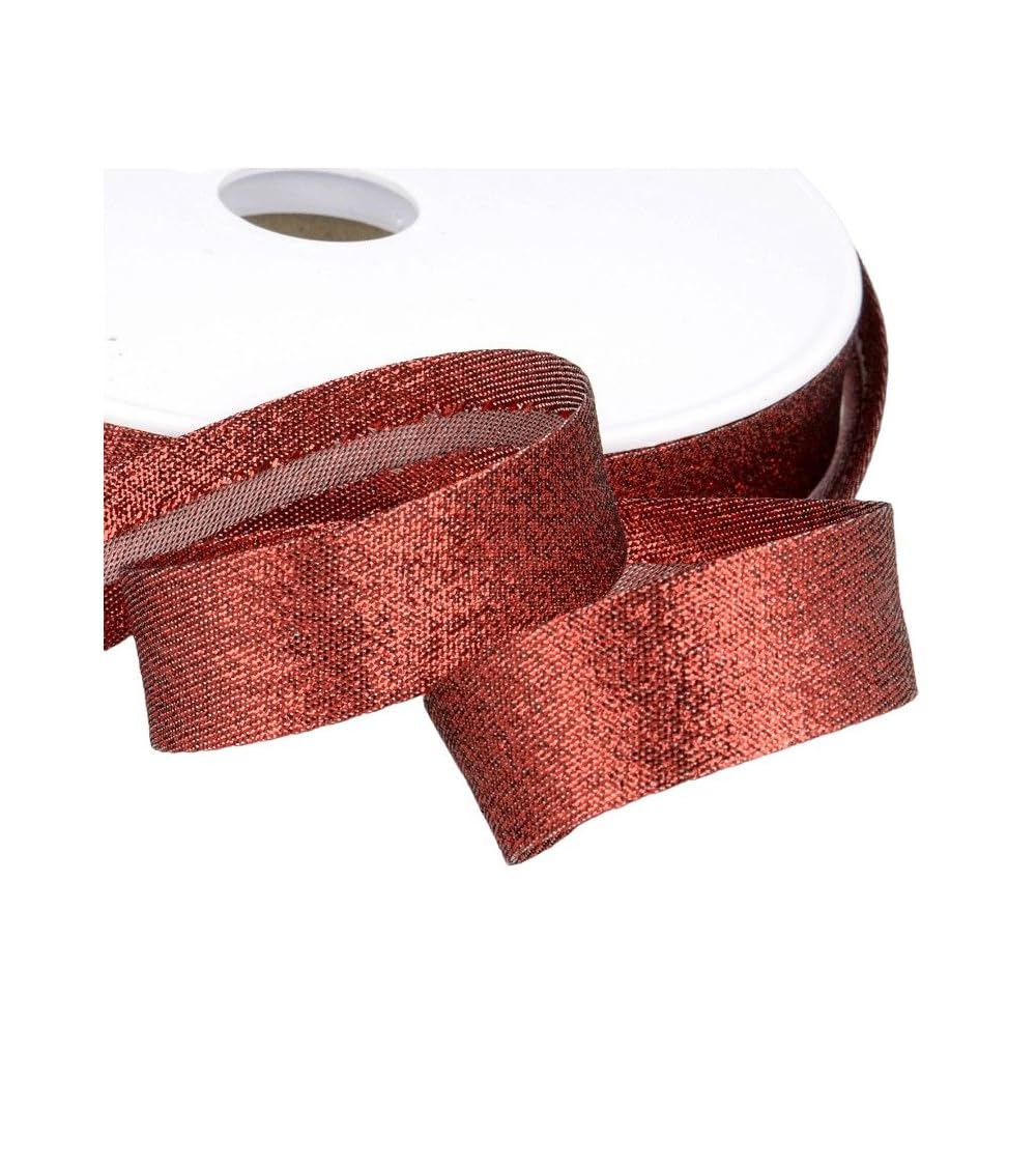 mdc - Dischetto in sbieco metallizzato, 30 m, colore: Rosso