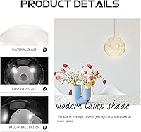 Vista 7 de Base de repuesto para pantalla de lámpara, lámpara colgante de techo esmerilado decorativo