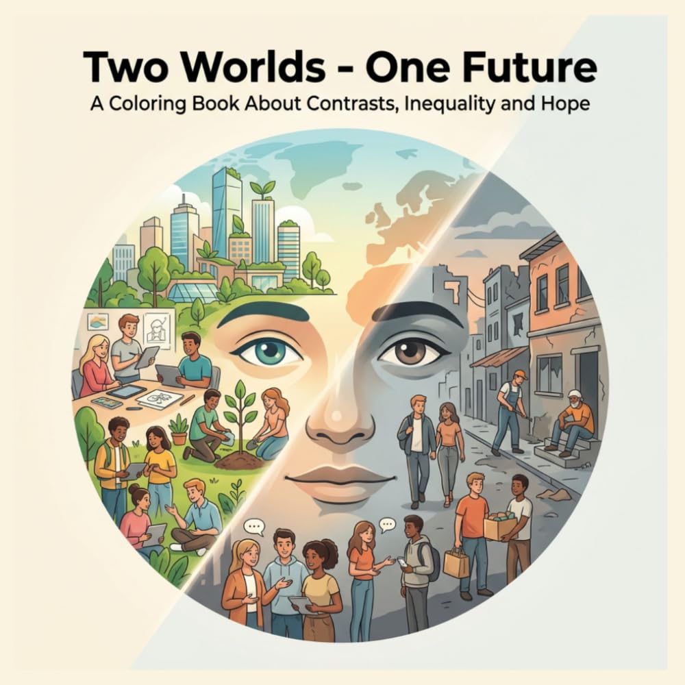Two Worlds - One Future: A Coloring Book About Contrasts, Inequality and Hope