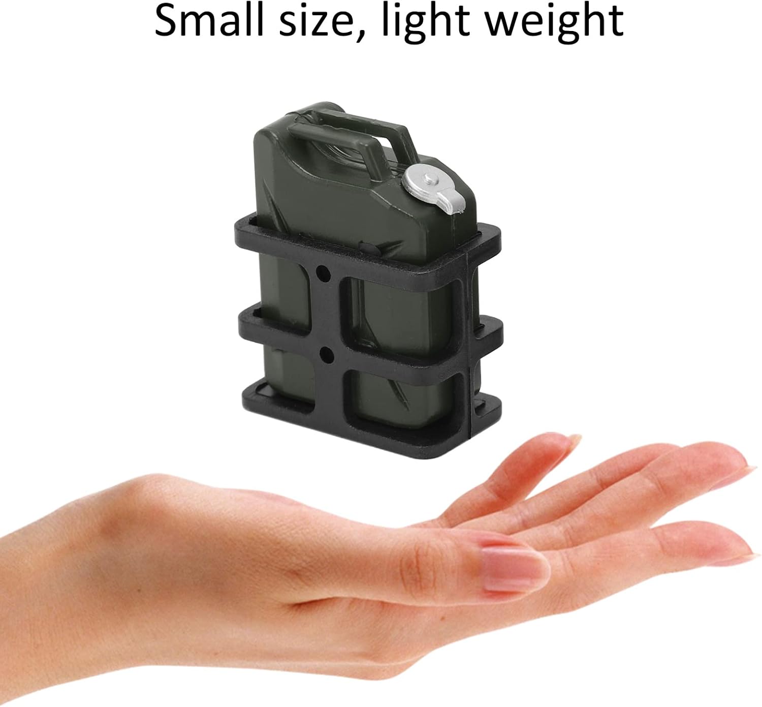 RC Rock Crawler Simulation Decoration Accessory, Plastic Mini Fuel Tank for SCX10 1/8 1/10 Scale RC Rock Crawler (Dark Green)