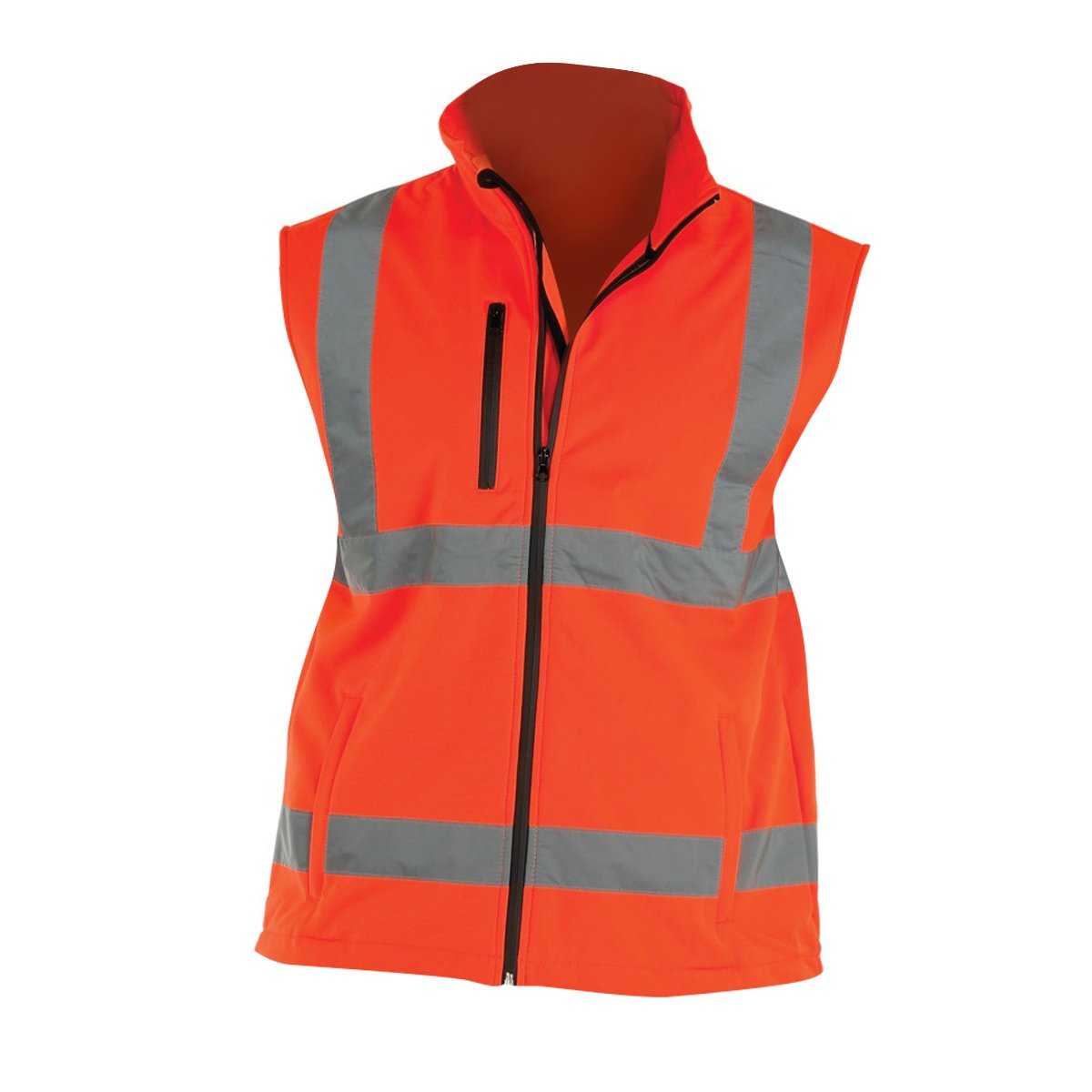 Yoko Hi Vis Softshell Bodywarmer Colour=Hi Vis Orange Size=3XL