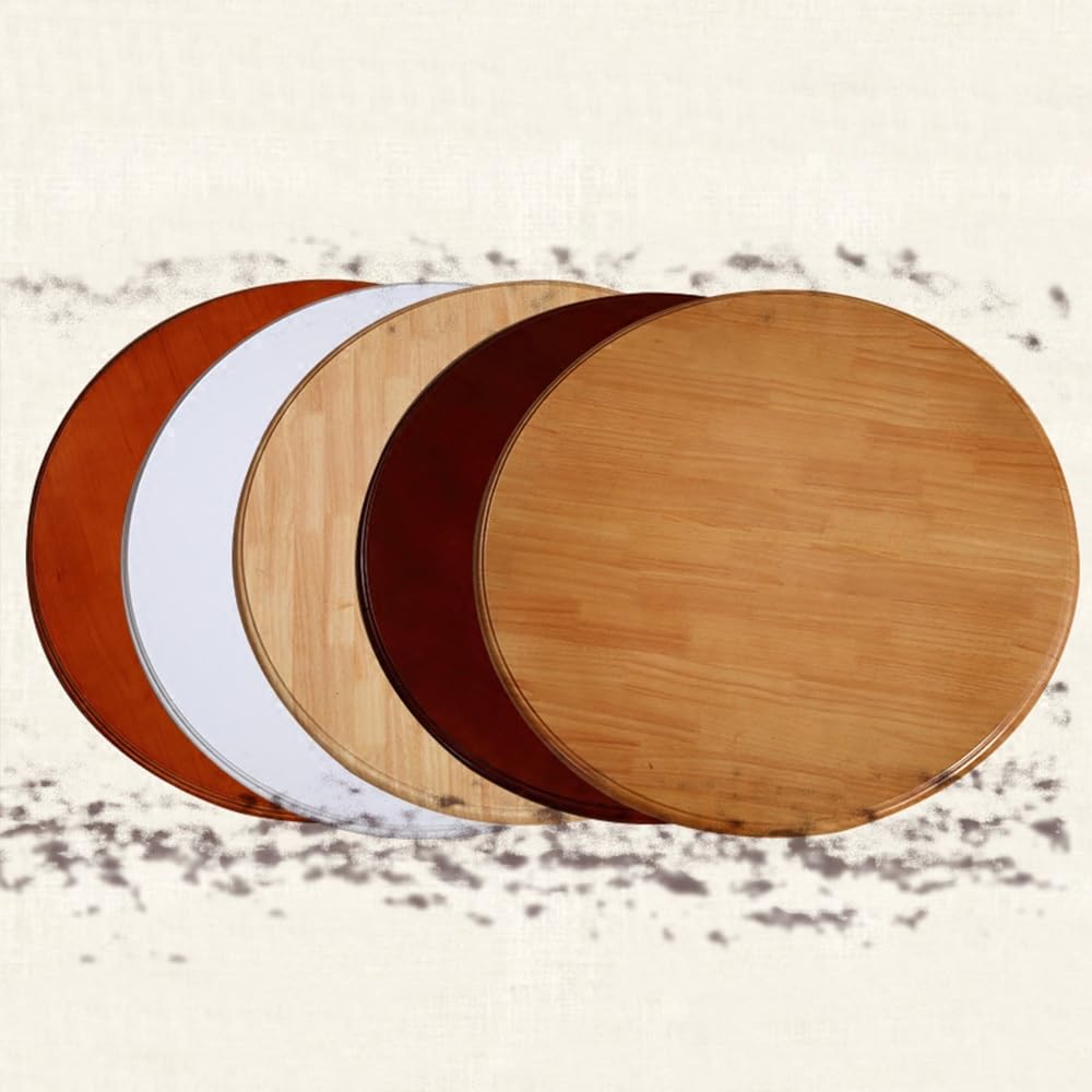 Plateau rotatif Lazy Susan 80cm en bois : rotation fluide 360° pour grands repas