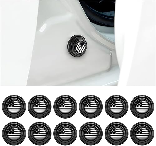 Amortiguador de puerta de automóvil con bandera estadounidense 12 calcomanías insonorizadas para protector de bordes protector de cojín de junta