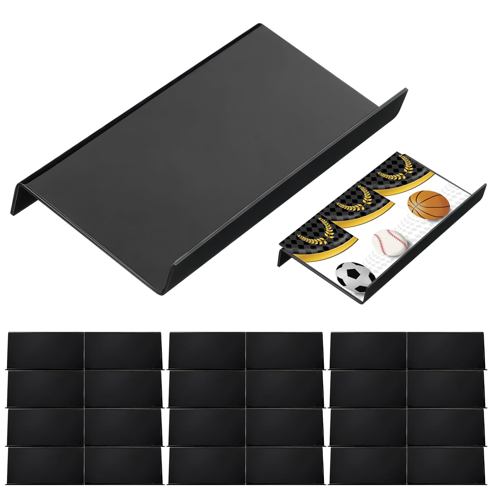 Yalikop 36 Pcs Trading Card Risers for Display Case, Solid