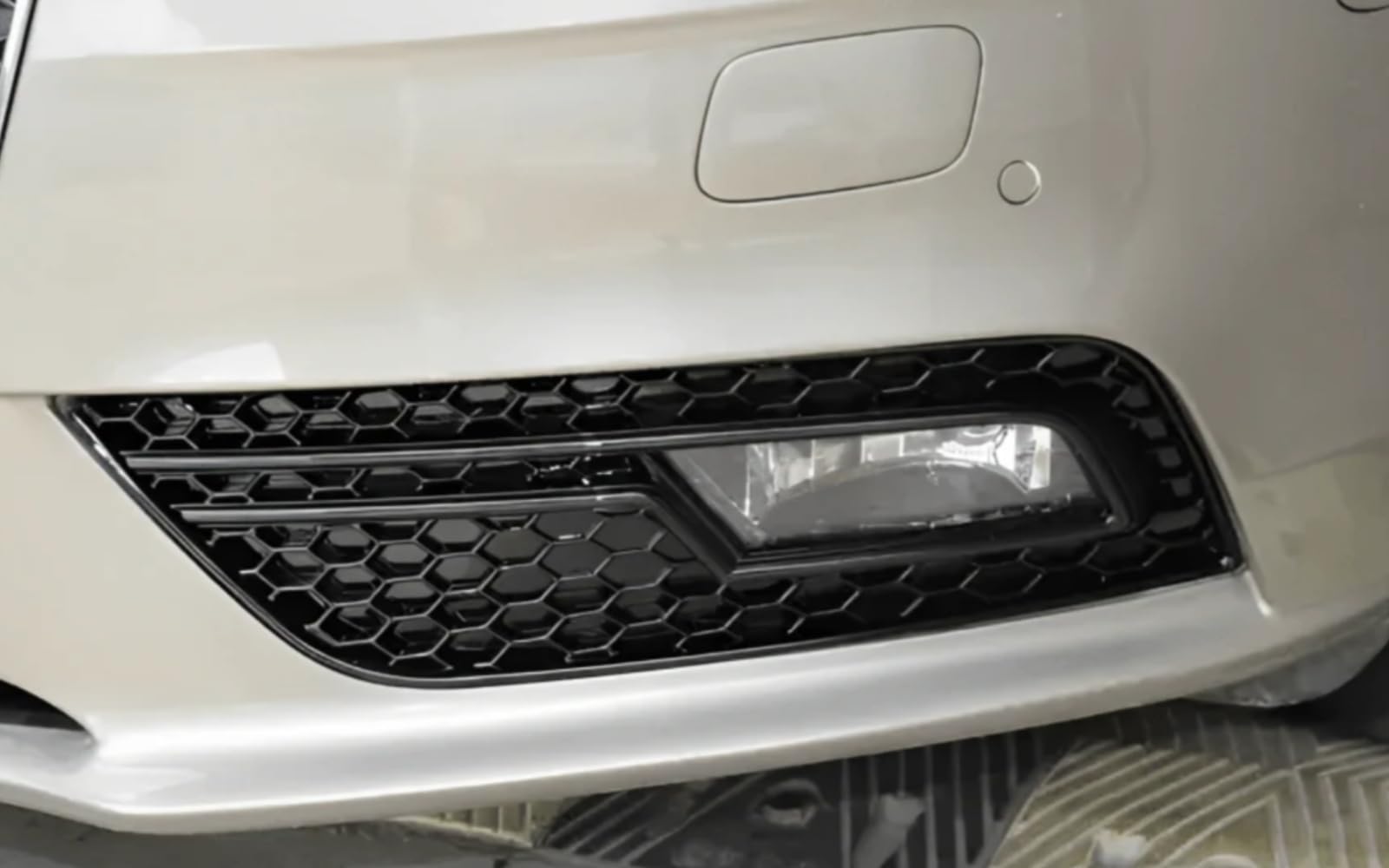 Mptuned Copertura fendinebbia auto per Audi A4 S4 B8.5 2012-2016, copertura per griglia radiatore nero lucido lampada telaio paraurti anteriore griglia accessori