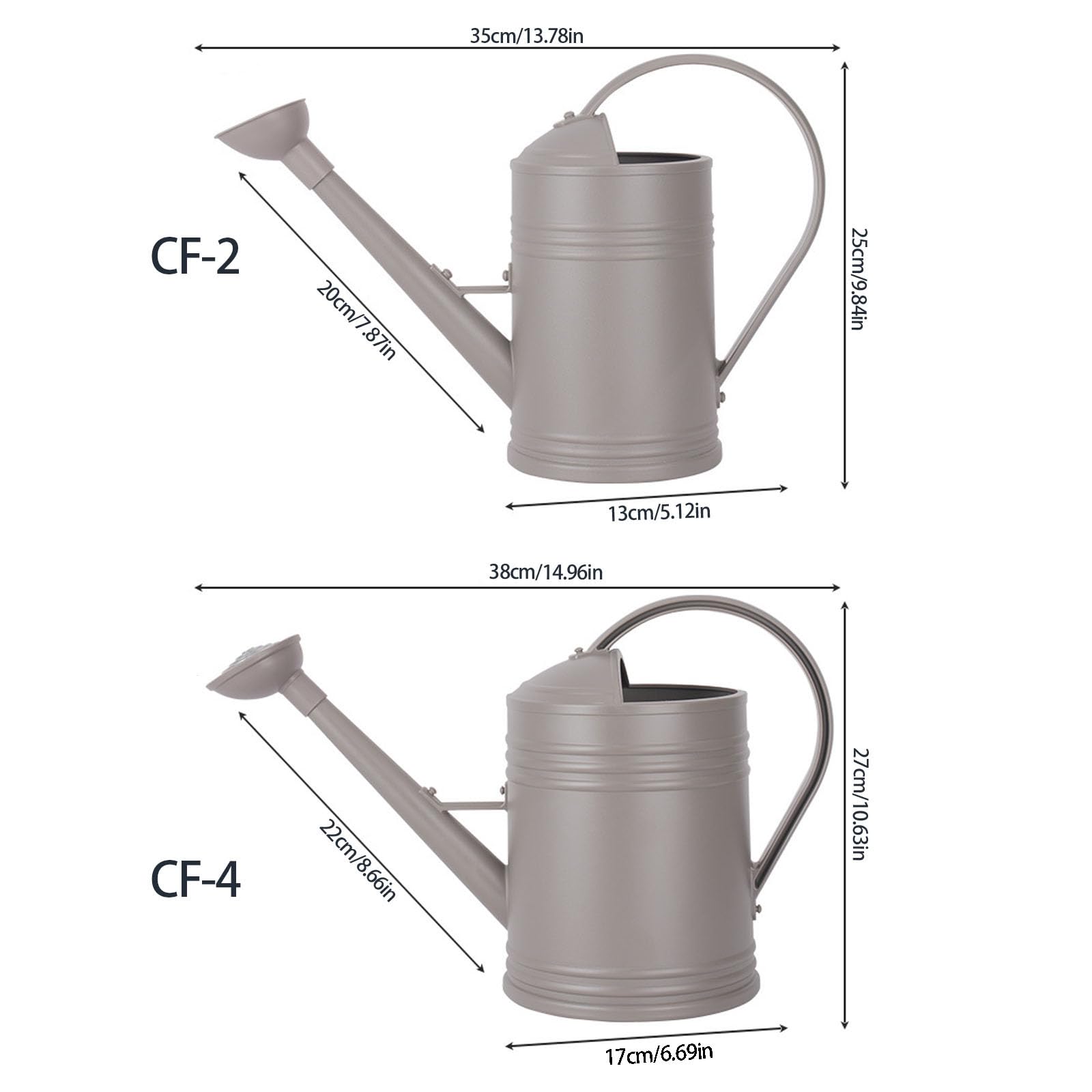 Arrosoir léger de 2 L/4 L pour herbes domestiques, design à long bec avec pour une utilisation en intérieur/extérieur, arrosoir avec poignée ergonomique