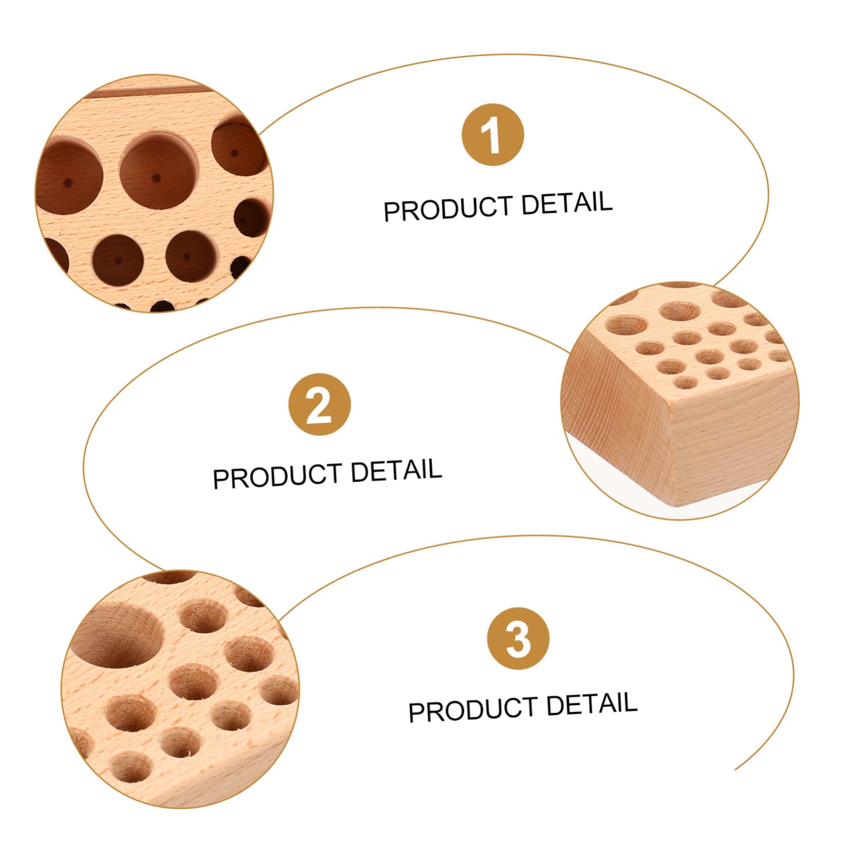 Housoutil Organizador de Herramientas 68 Orificios de Madera de Cuero