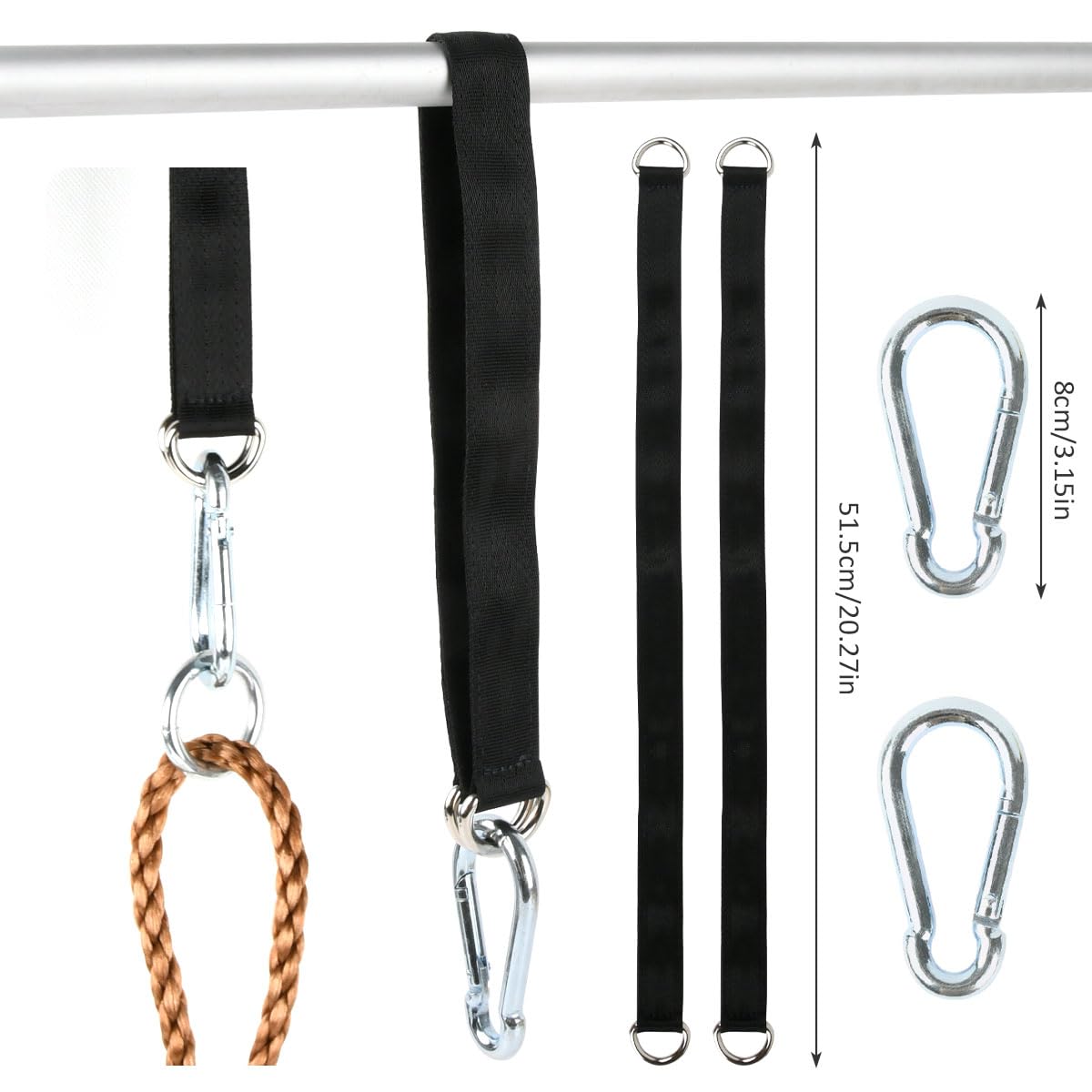 Anelli Ginnastica, Anelli Calisthenics Calisthenics Rings, Anelli Allenamento Calisthenicse, Altalena Ginnastica ad Anellis Portata fino a 100 kg, per Interni ed Esterni, Giardino