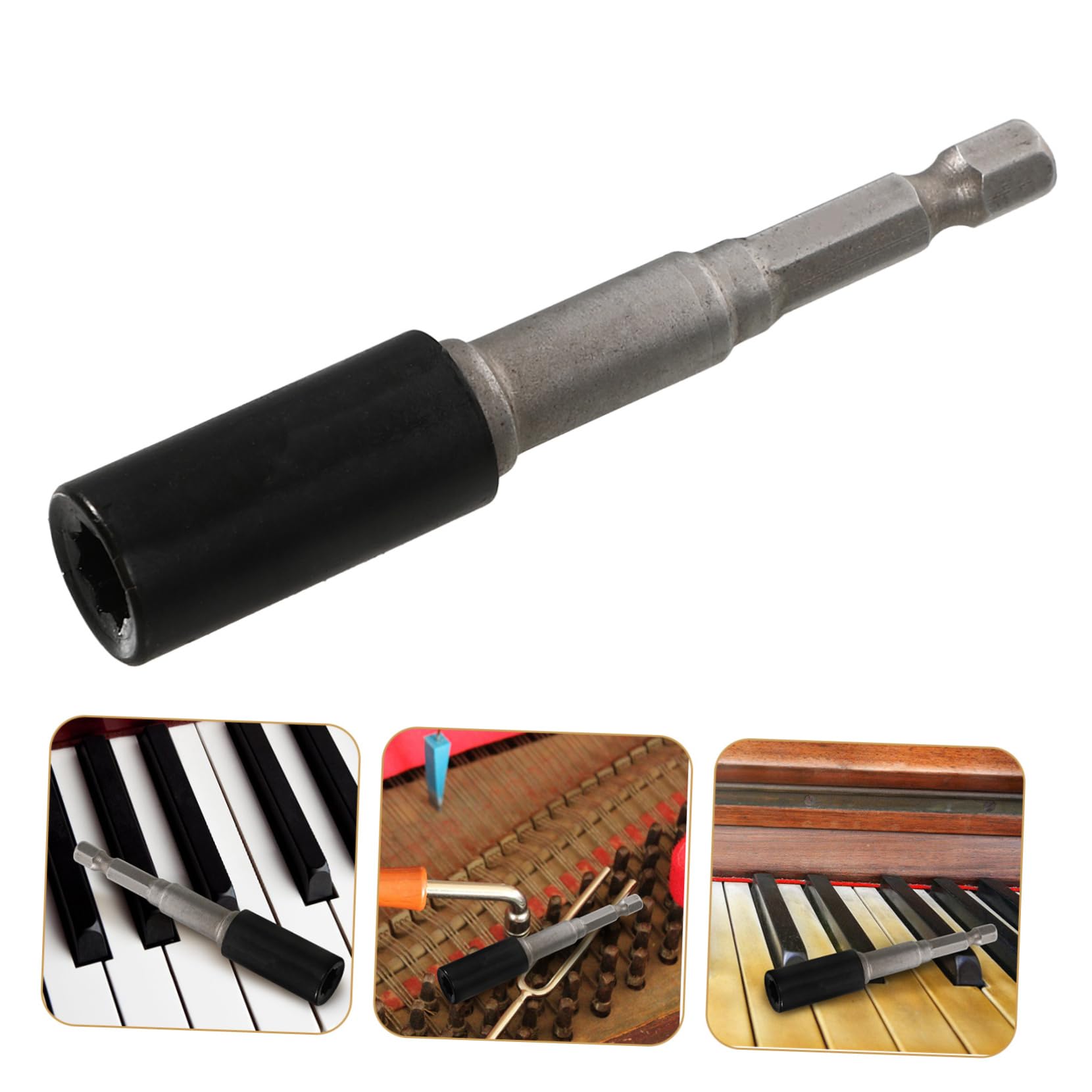 ibasenice 4juegos Herramientas De Afinación De Piano Enchufe y Llave Accesorios De Mantenimiento Para Pianistas y Aficionados Material De Manganeso y Durable Herramienta Práctica Para