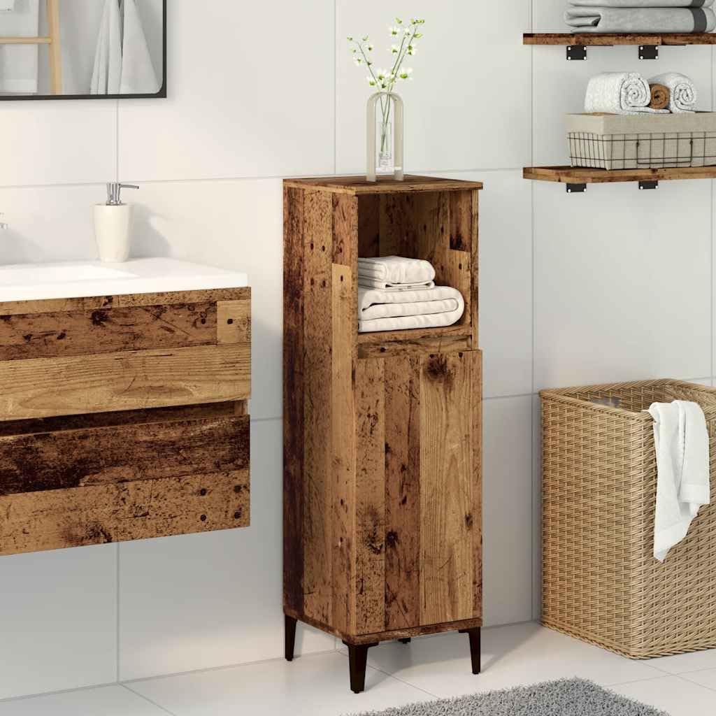 Mueble de baño de madera de 30 x 30 x 100 cm, ahorra espacio, para cuarto de baño, material Truciolato, pequeño, 857111