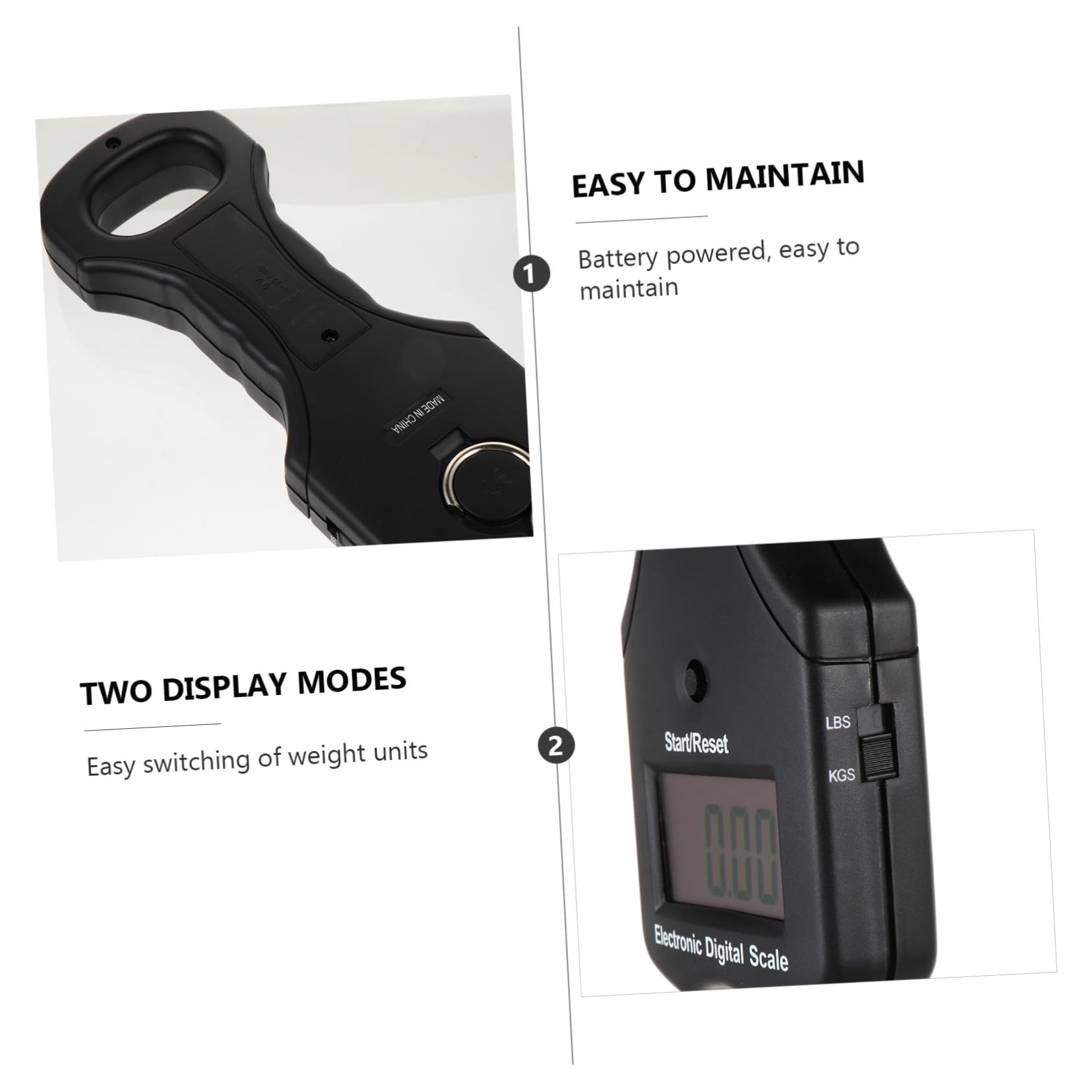 Handwaage 30kg Kunststoff Gepäckwaage für Reisen Weihnachten Party
