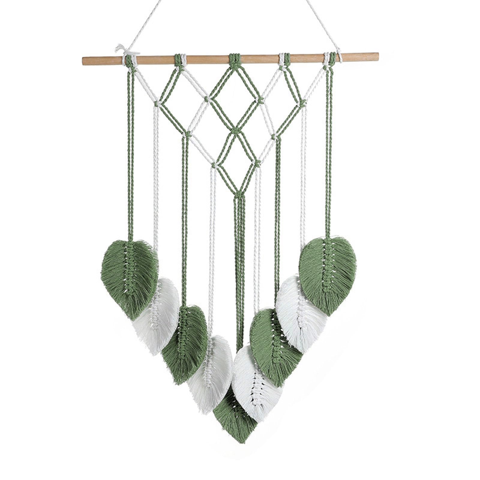 Jazuaiao Wall Hanging Woven Tapestries Weaving Tassels Decoration Cotton Ornaments Tapestries Decoration for Bedroom Hanging