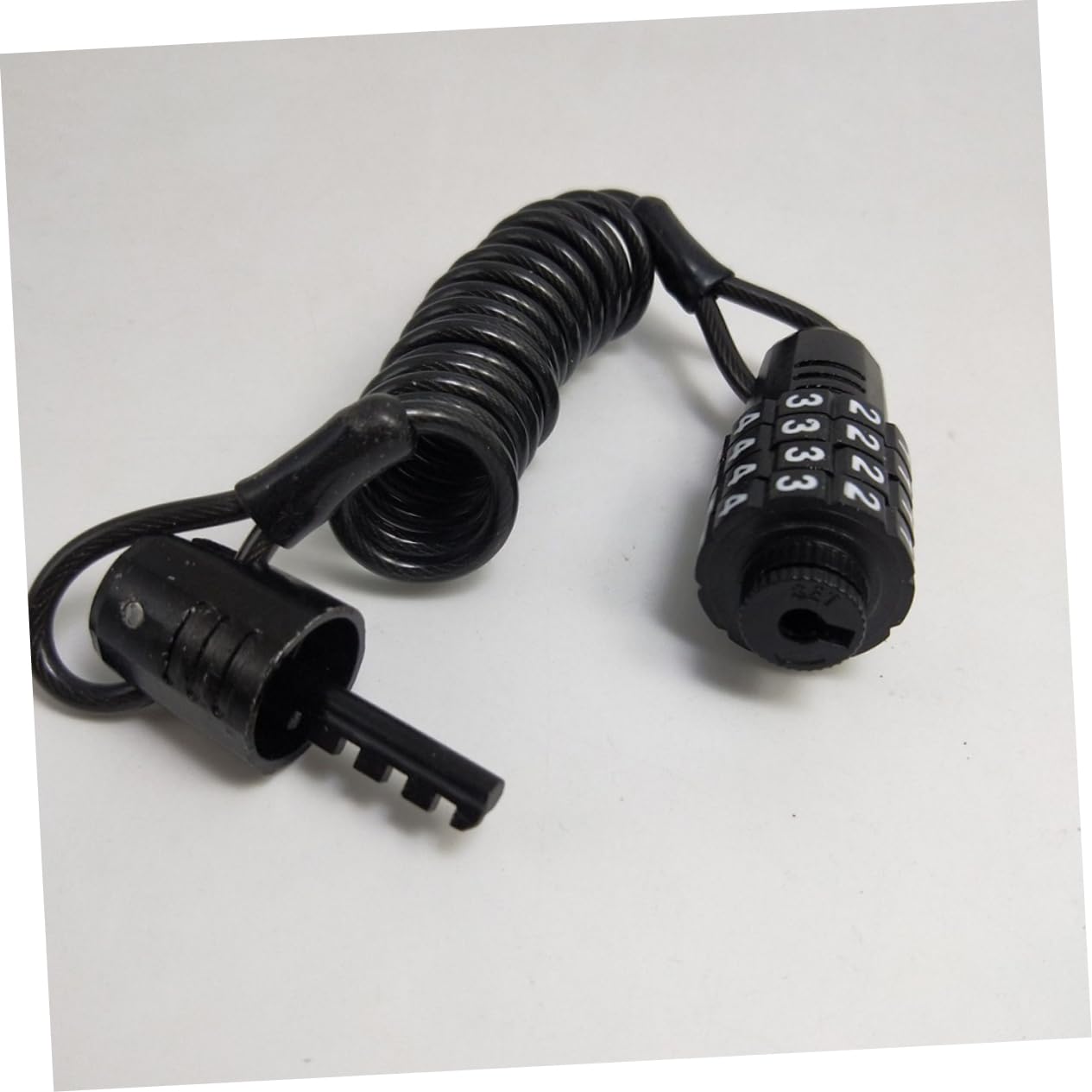 Abaodam 3pcs Bicycle Combination Lock Bike Coded Lock Padlock Black