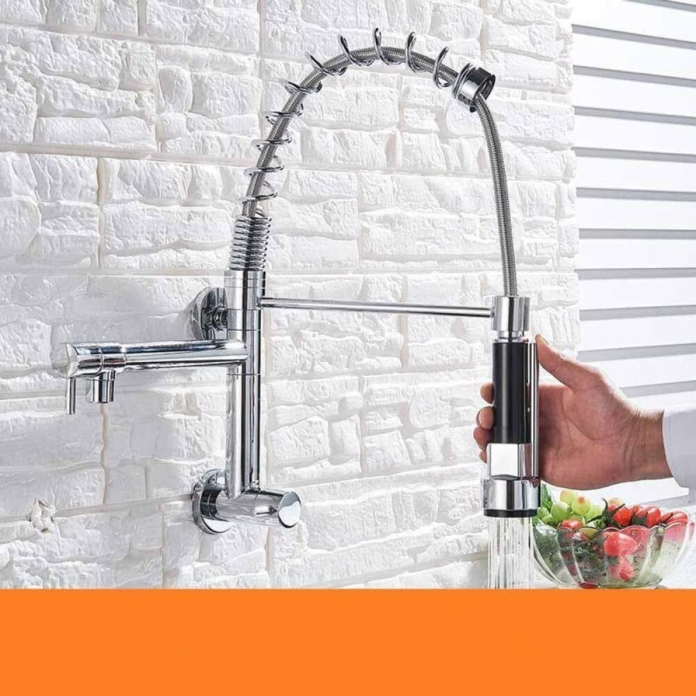 Cucina del Rubinetto spruzzatore per spruzzatore girente Dorato spruzzatore di spruzzatore lavandino Acqua Fredda 360 Rotazione (Rubinetto Nichel Spazzolato) Beauty Comes