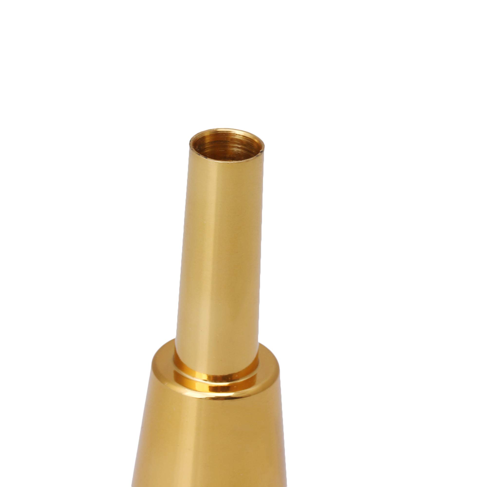 Yibuy - Bocchino per tromba, 27 x 87 mm, colore oro, in metallo, 3C, parte di ricambio