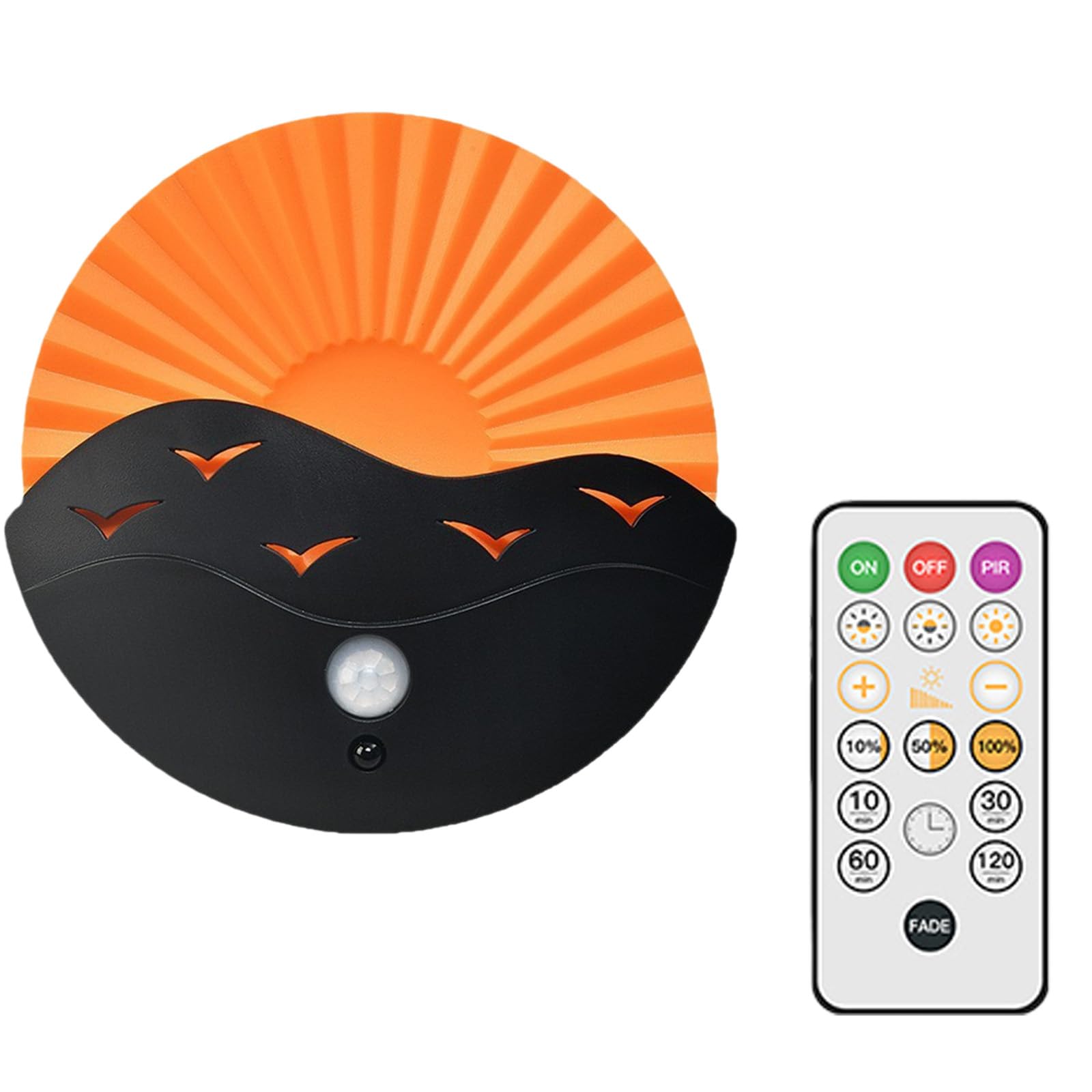 Hsioluted Lamp with Motion Sensors Rechargeable Sunrises Effect Atmospheres Light Cordless Wall Lights Enduring Cordless Wall Lights for Bedroom Bedside