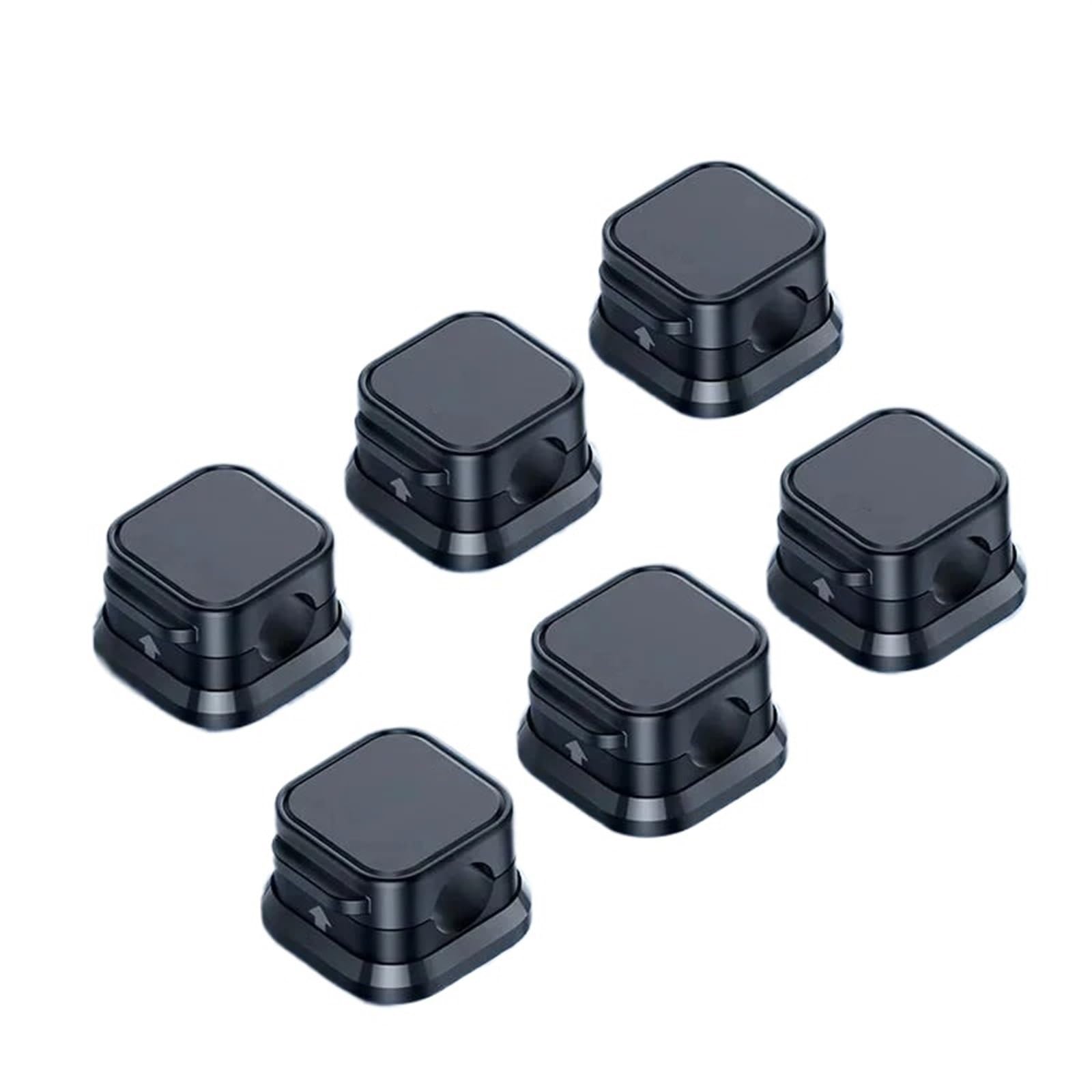 12 Stück/magnetische Kabelclips, glatter, Verstellbarer Kabelhalter unter dem Schreibtisch, Kabelmanagement, Drahthalter, Kabel-Organizer-Halter(Black)