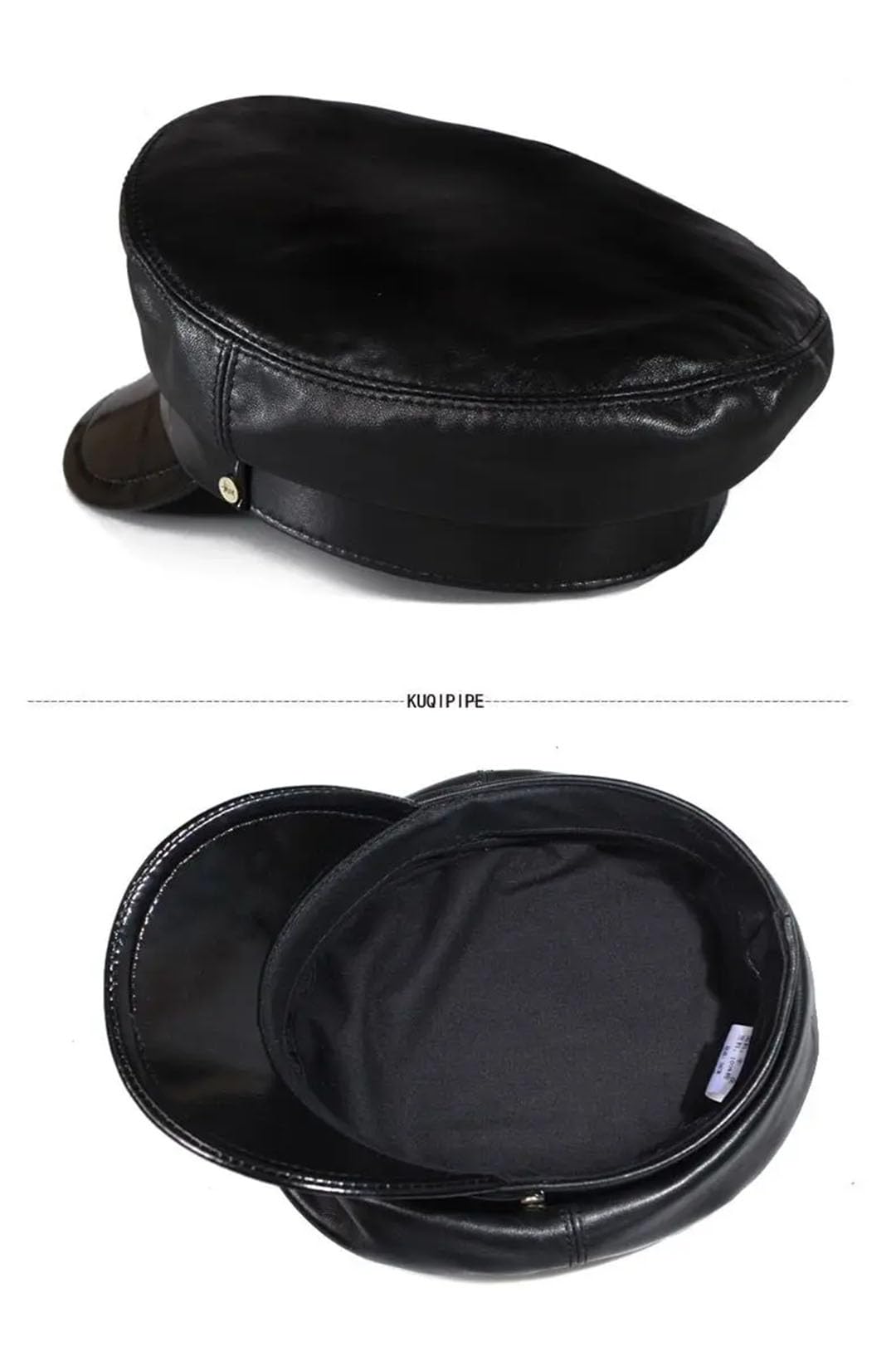 Sombrero unisex de piel 100% auténtica para mujer, para invierno, cálido, para exteriores, primera capa, piel de oveja, sombrero militar