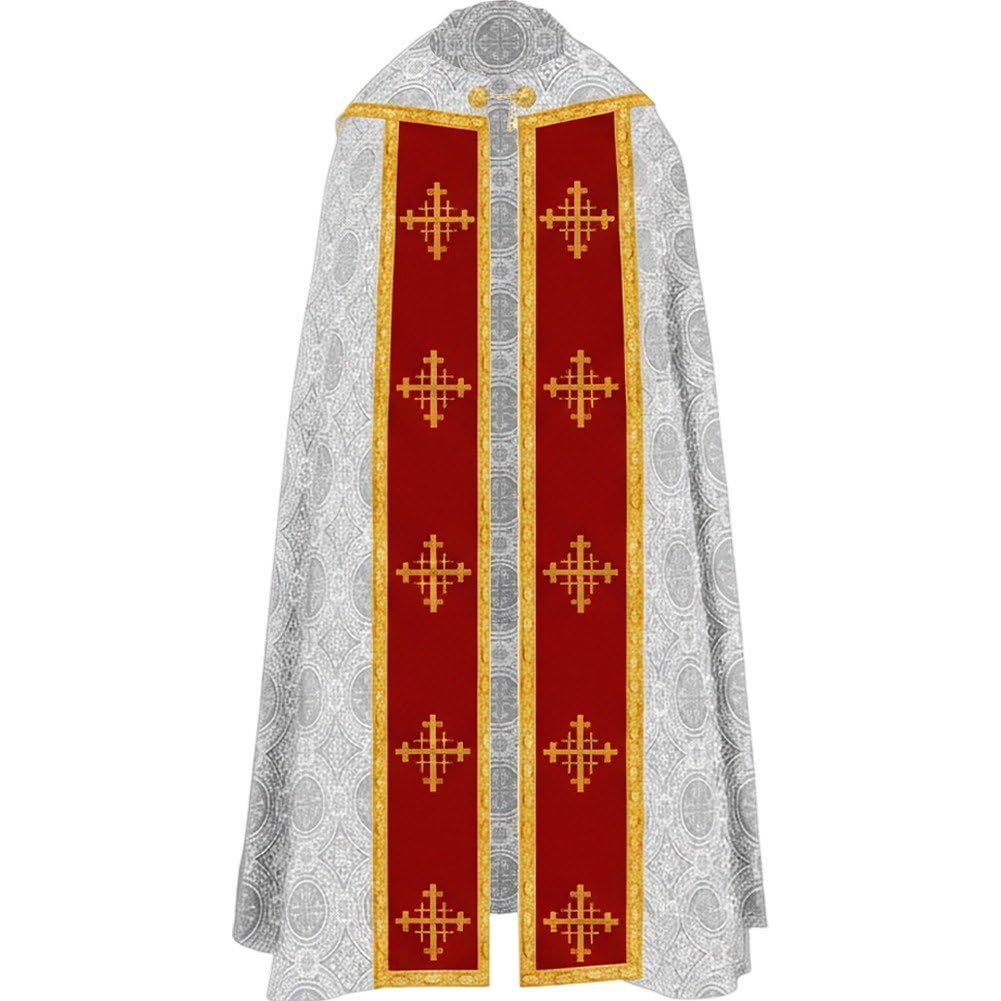 Wudaizhi Church Catholic Vestments Cape Cloak for Women Men Priest Celebrant Chasuble Mass Vestments Robe