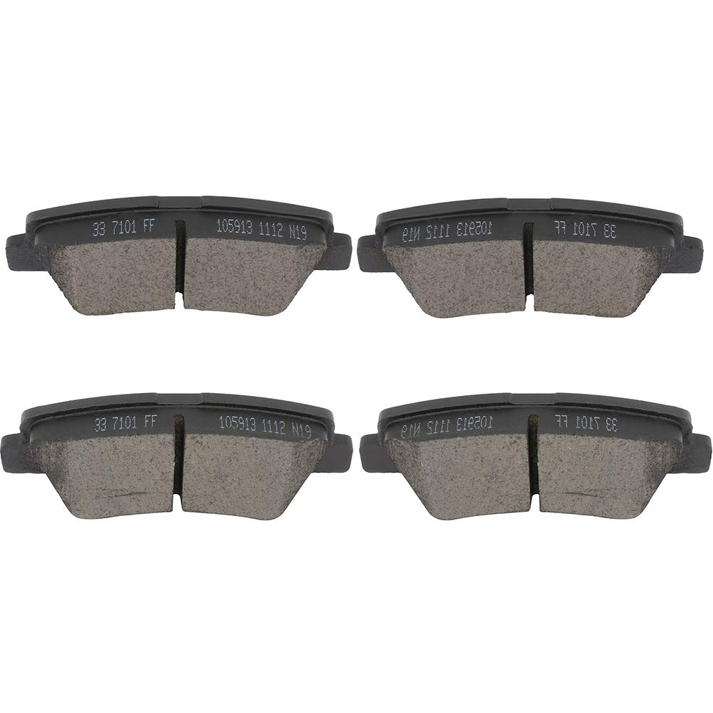 cciyu D1313 Rear Ceramic Brake Pads Kits 4pcs Fit For 2009-2011 For Hyundai For Azera,2010 For Elantra,2008-2010 For Sonata,2007-2009 For Kia For Amanti,2010-2013 For Kia For Soul