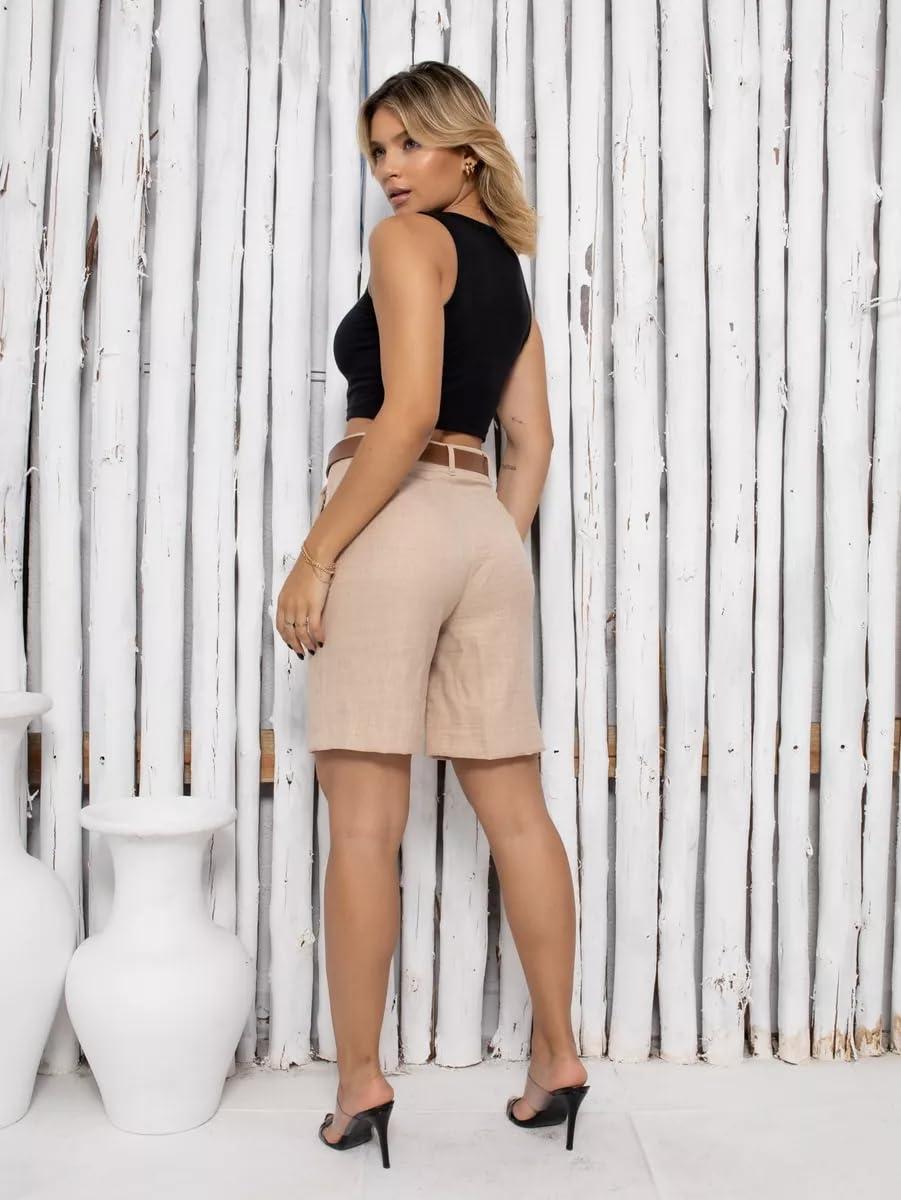Bermuda Social Feminina em Duna com Cinto e Bolsos – Elegante e Confortável para Trabalho, Passeios e Looks de Verão | REF: SH-0015 em promoção! Veja a oferta e mais achadinhos de Shorts & Bermudas 7 Hoje é o melhor dia para comprar Bermuda Social Feminina em Duna com Cinto e Bolsos – Elegante e Confortável para Trabalho, Passeios e Looks de Verão | REF: SH-0015 com aquele preço maroto! Promoção! Aproveite a oferta! 7