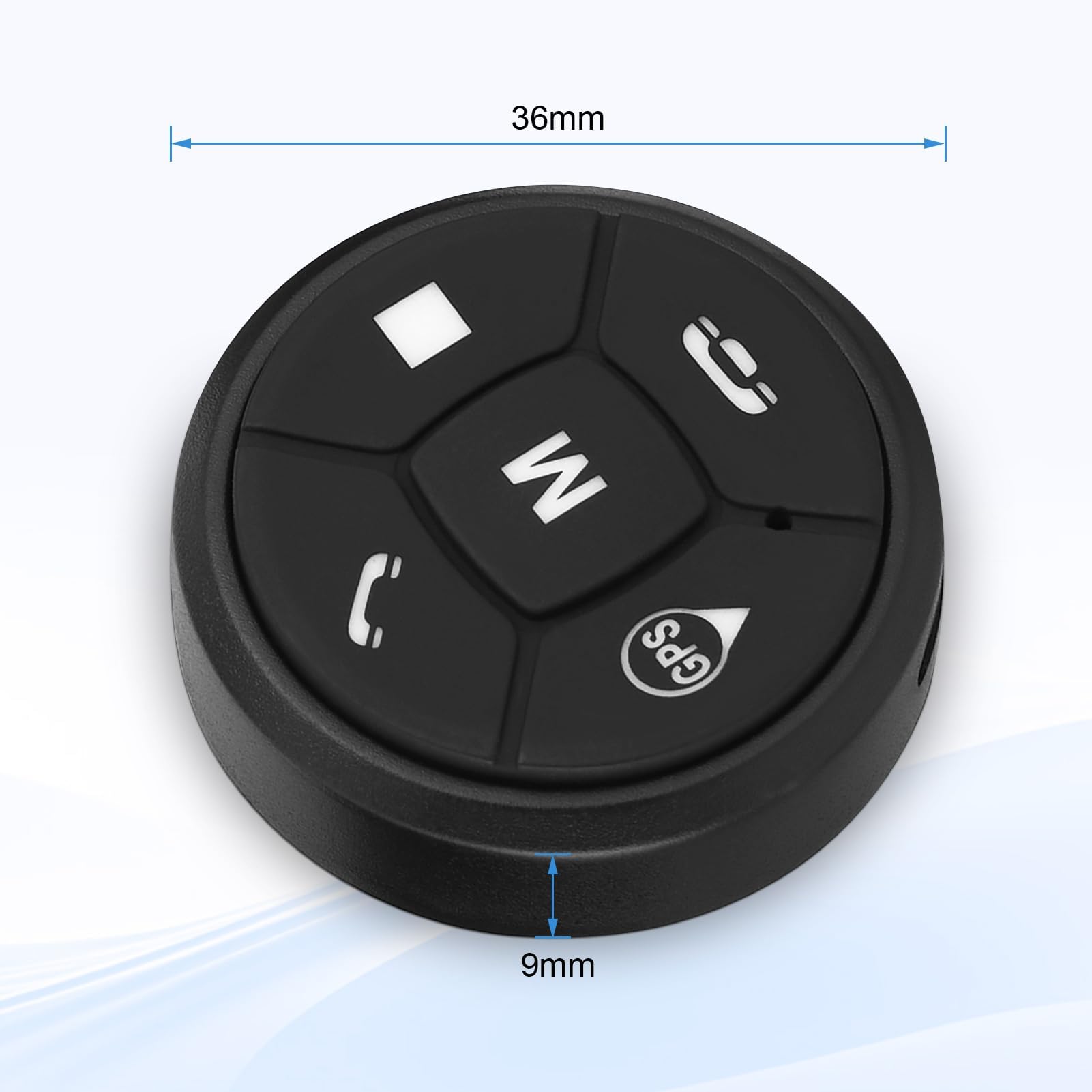 Télécommande au Volant de Voiture, Bouton Média Portable pour GPS DVD, Commande sans Fil, Contrôleur de Volume GPS