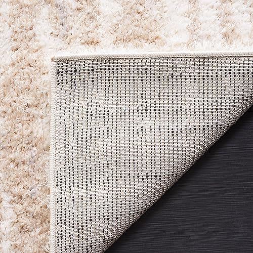 Safavieh Lindsay Collection Shaggy Rug for Living Room Dining Room Bedroom Short Pile Beige 3ft x 5ft, 91 x 152 cm (Rectangular) - Image 2