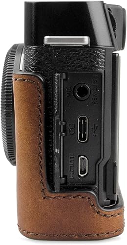 Miniatura 2 de MUZIRI KINOKOO Fuji X-E4 - Funda de piel auténtica, estilo vintage marrón con agarre y acceso a controles