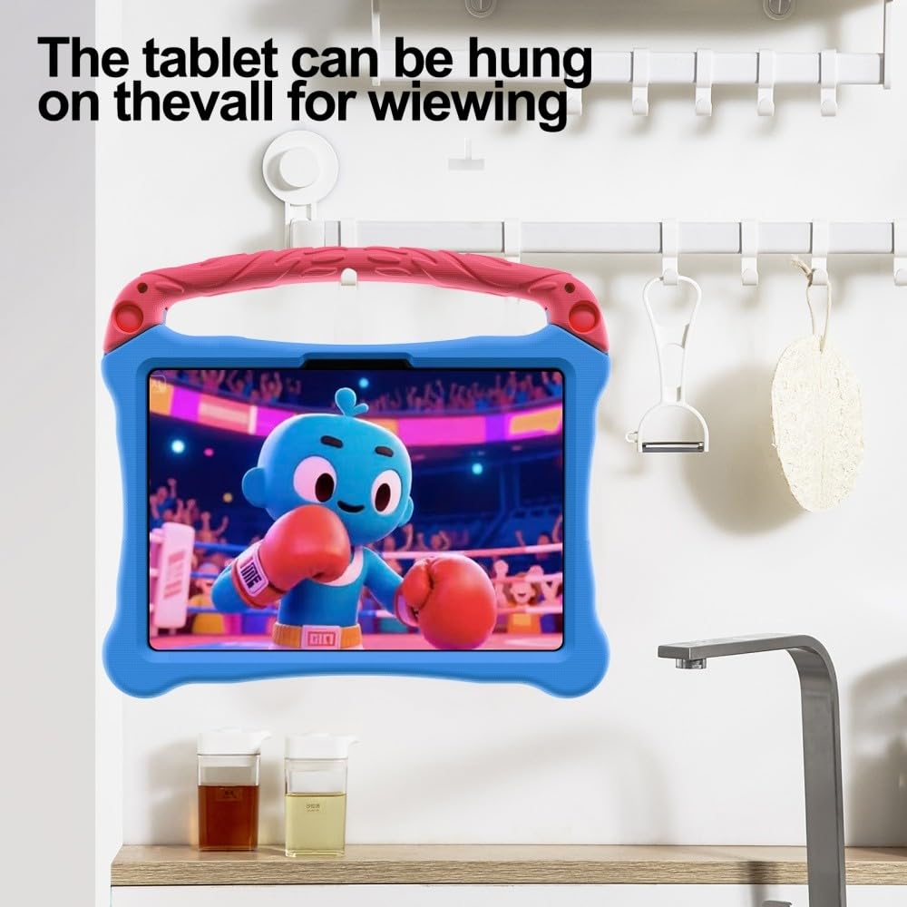 Generic etui kompatybilne z Xiaomi Mi Pad 5 Pro (kolor: czarny plus czerwony) odporny na wstrząsy stojak twardy tył twardy silikonowy futerał z paskiem na ramię
