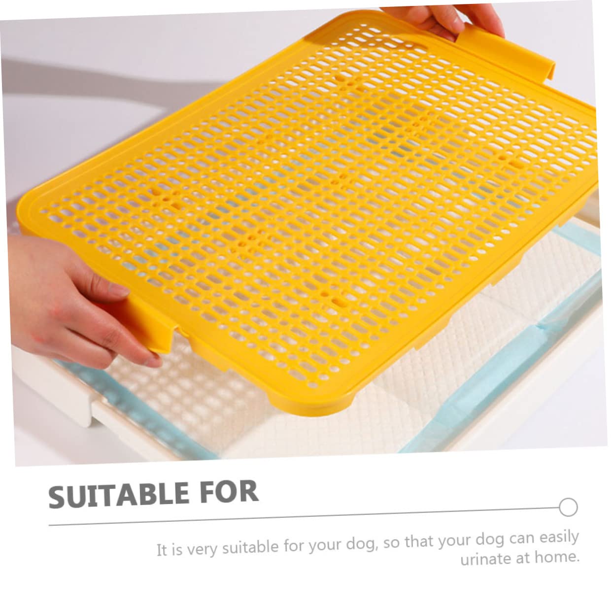 Abaodam Dog Litter Box Thickened Toilet Easy to Clean No Odor for Household Puppy