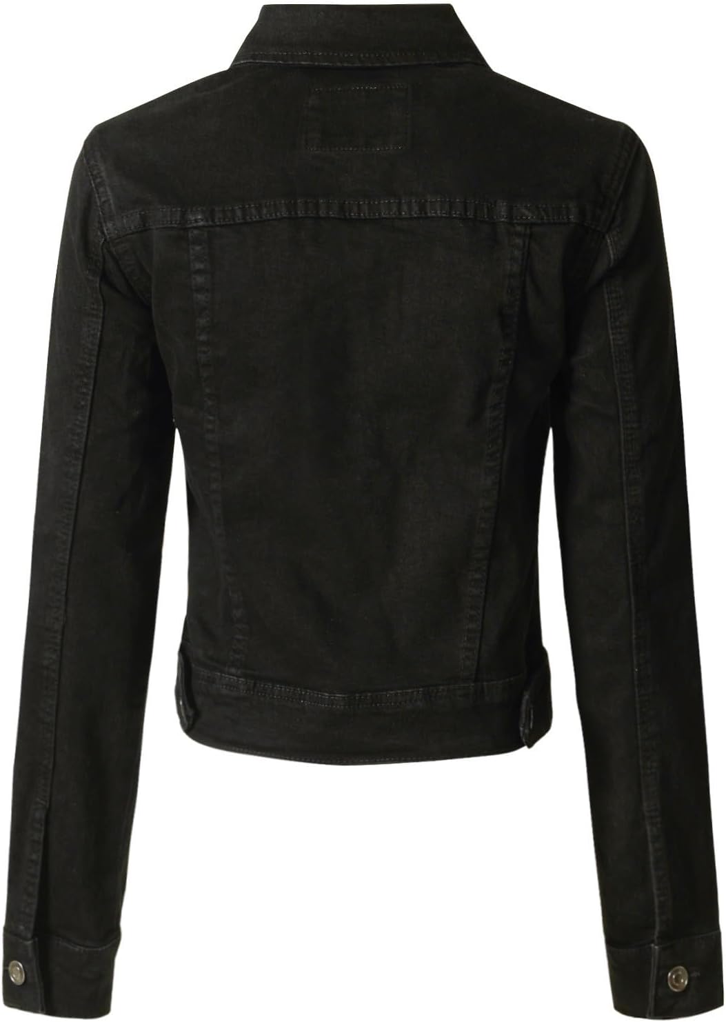 Design by Olivia Women's Classic/Destroyed Vintage Washed Long Sleeve Denim Jean Jacket - Image 4