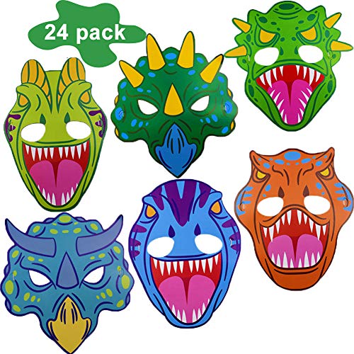 BESTZY Maschere Dinosauro, 24 Pezzi Maschere