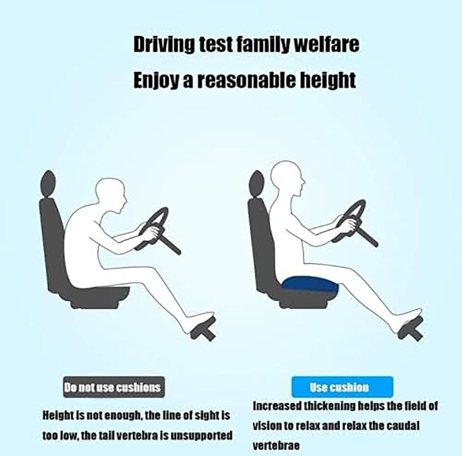 Ergonomisches Sitzkissen aus Memory-Schaum für verbesserte Haltung und Komfort im Büro und Auto