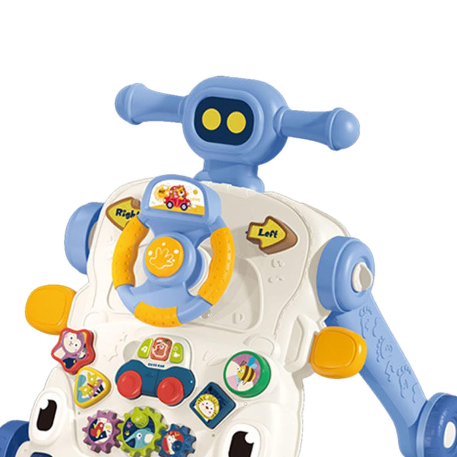 para Bebés Y Niños Pequeños, Juguete para Aprender a Caminar, Juguete de Aprendizaje Temprano, Juguete de Empuje, Regalo, Juguetes Musicales, Azul