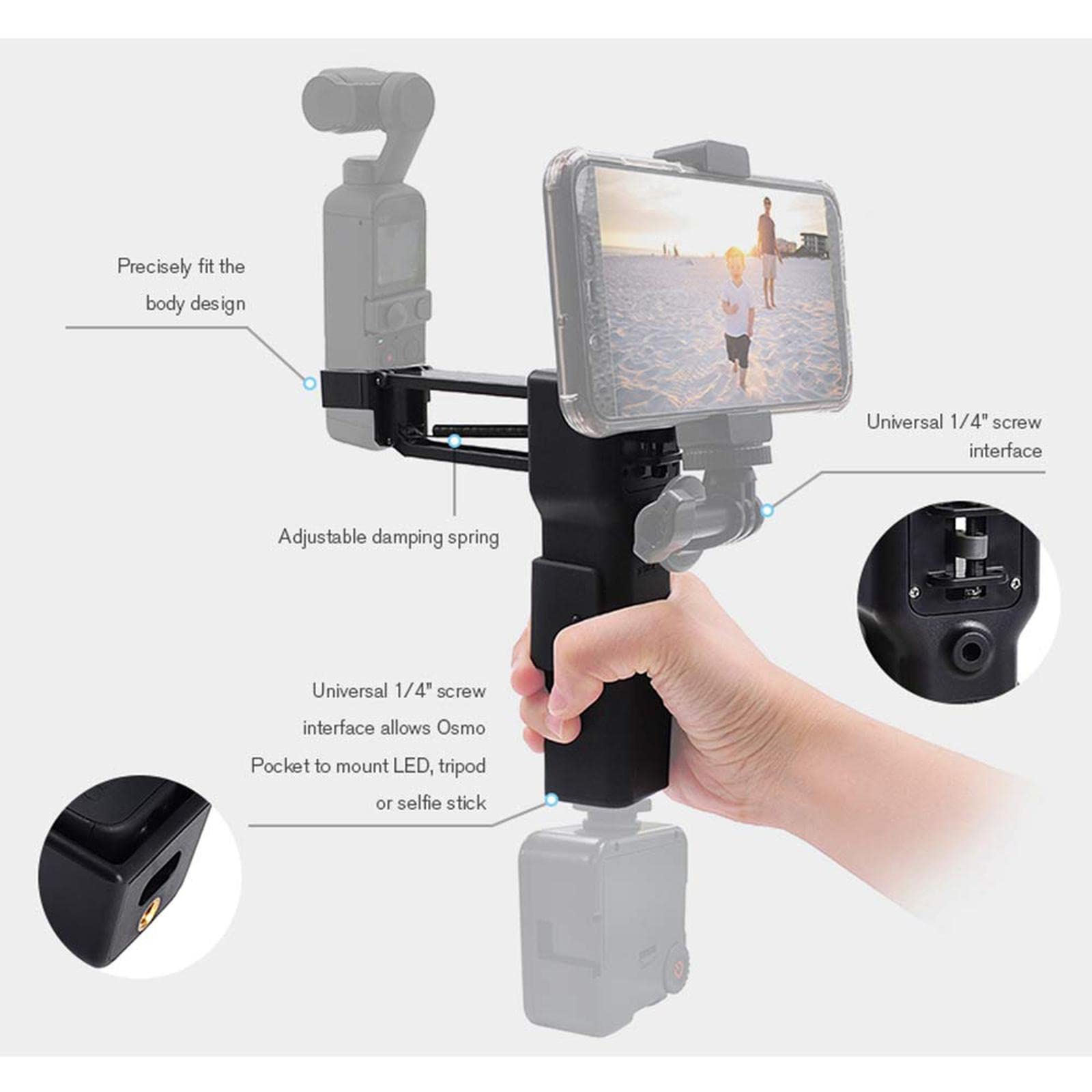 Amazon | DJI OSMO POCKET 2 用 スタビライザー 歩行時の上下の揺れを 