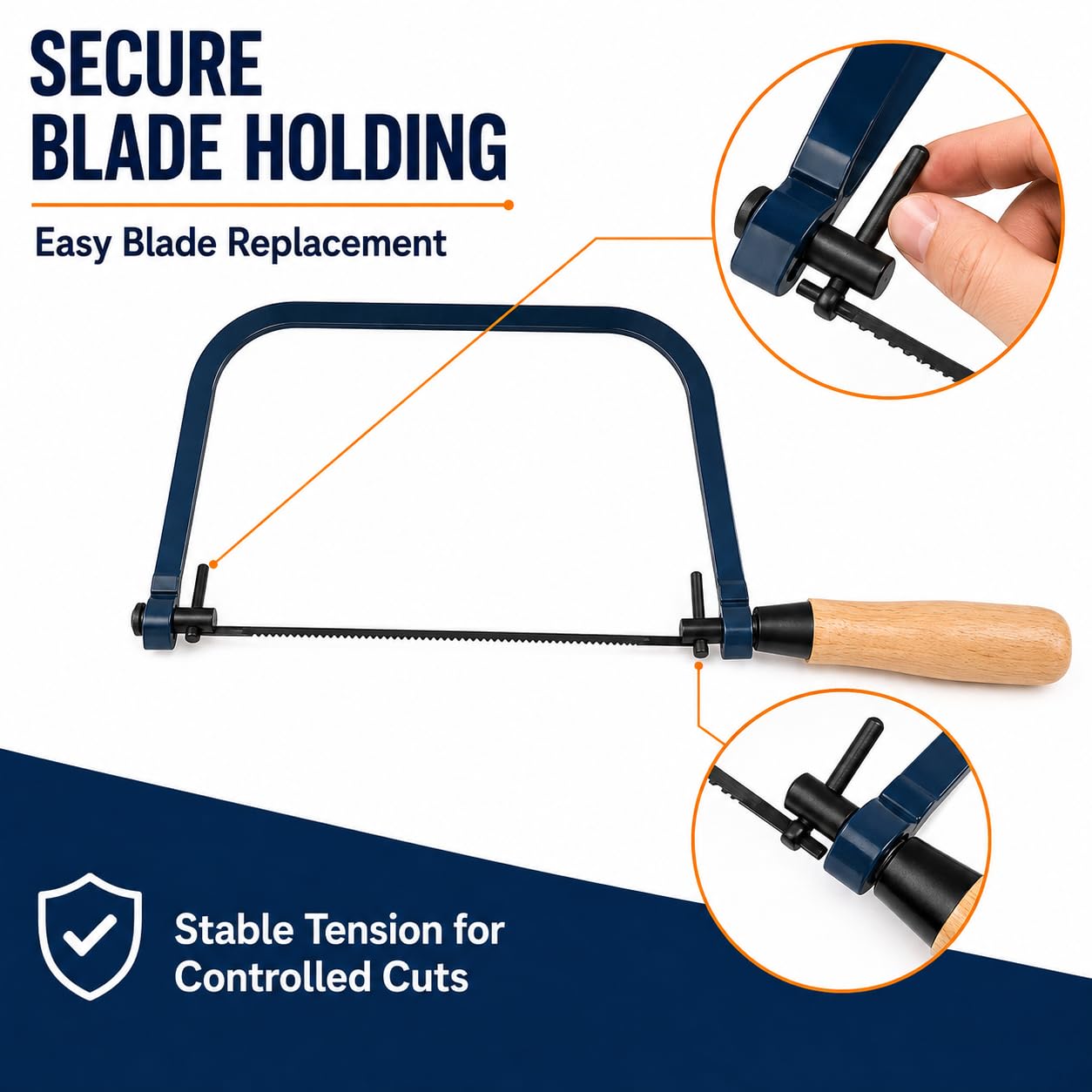 Coping Saw Frame Set - 5 Blades Included -2