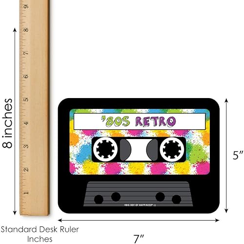 Miniatura 5 de Big Dot of Happiness 80's Retro - Tarjetas y marcadores de bingo de bar - Juego de bingo para fiesta de los años 80 - Juego de 18