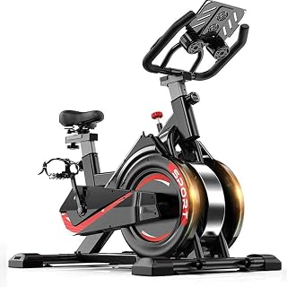 Bicicleta De Spinning Deportiva,Bicicleta De Pedales,Deportes Cardiovasculares De Interior,Súper Silenciosa,Transmisión por Correa,Cojín De Asiento Que Absorbe Los Golpes,para Fitness En Casa