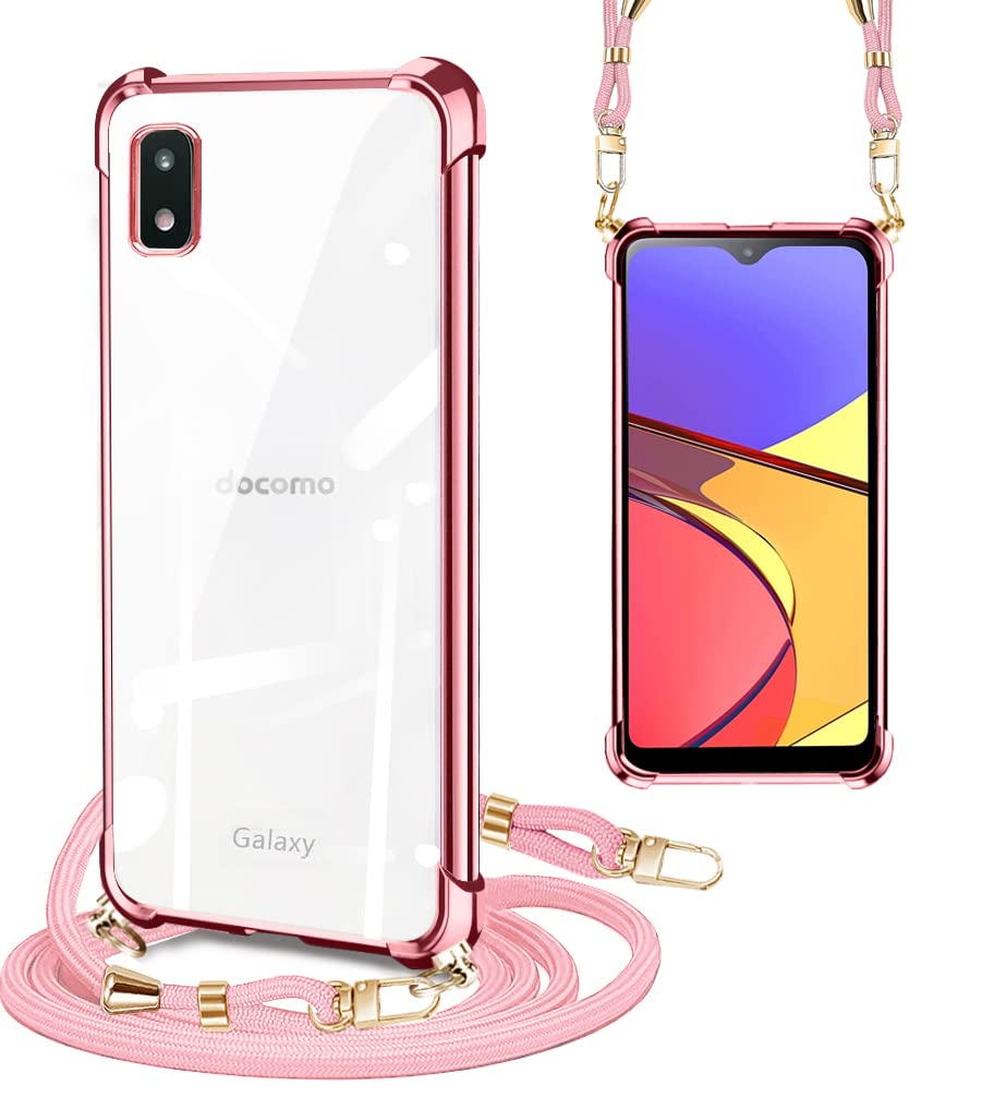 Amazon.co.jp: Galaxy A21 ケース クリア ショルダー ストラップ 