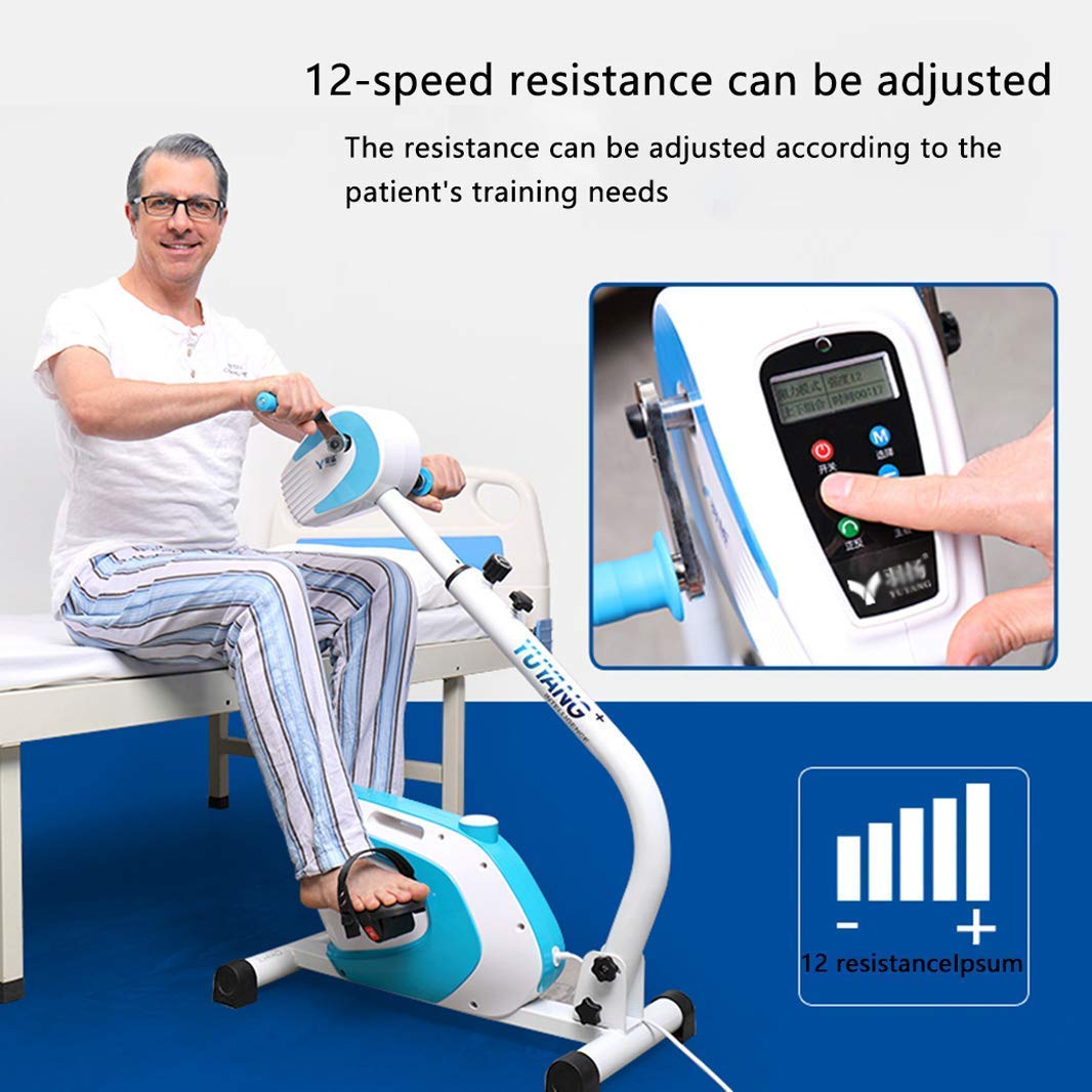 Rehabilitacja elektryczna Maine, zmotoryzowany mechanizm korbowy nóg i ramion, sprzęt rehabilitacyjny dla osób starszych po udarze mózgu (F)