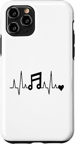Funda para iPhone 11 Pro Music Heartbeat Music Note Sound Hobby Passion Musician