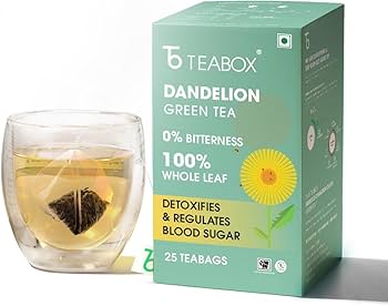 Teabox Premium Green Tea With Dandelion Roots | Whole Leaf & 0