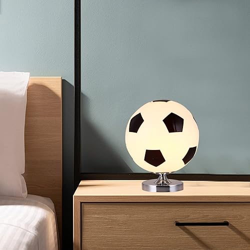 Miniatura 6 de Material de vidrio bola de fútbol mesa lámpara de escritorio luz amante del fútbol aficionados regalo amante del fútbol adolescente regalos de