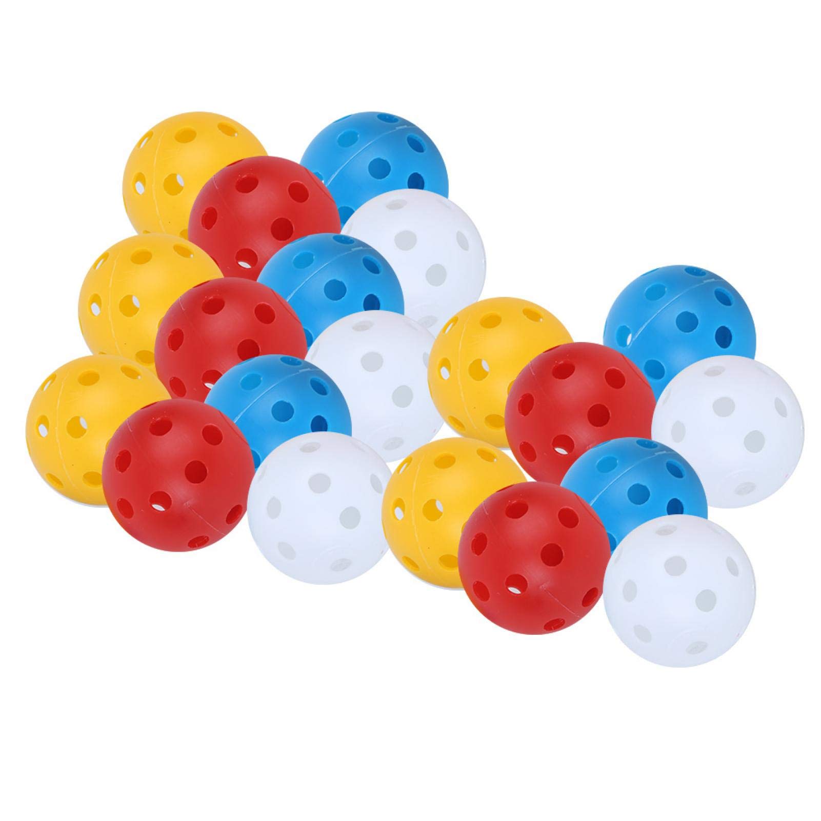 BigKing Pelota de Golf Hueca, 20 Piezas de plástico de Color Mixto, Flujo de Aire, Pelota de Golf de Entrenamiento Hueca, Deportes de Interior, práctica, Accesorios de Golf