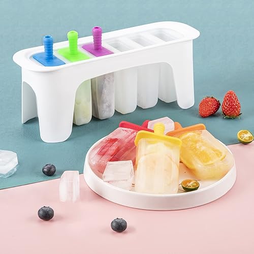 Miniatura 7 de Paletas de helado de silicona arcoíris, de fácil liberación, grandes y sin BPA