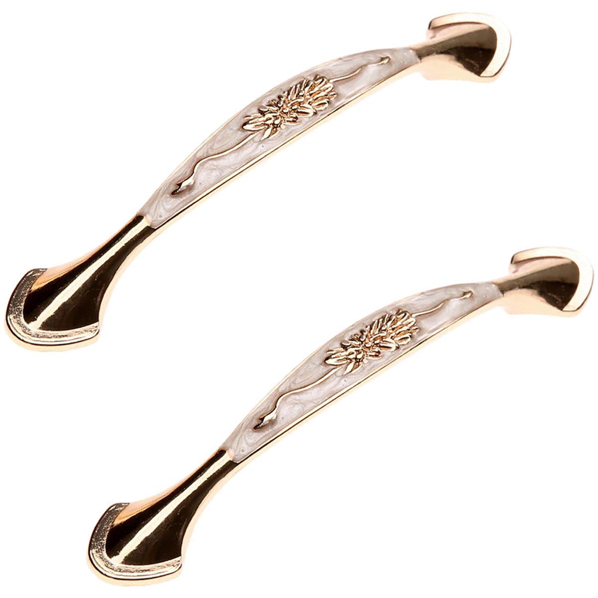 Wushadehans Style B Antique Brass Cabinet Drawer Handles 2Pcs Noble Zinc Alloy Drawer Pulls Kitchen Cabinet Knobs Hardware Hole Distance(,Hole Distance 128Mm)