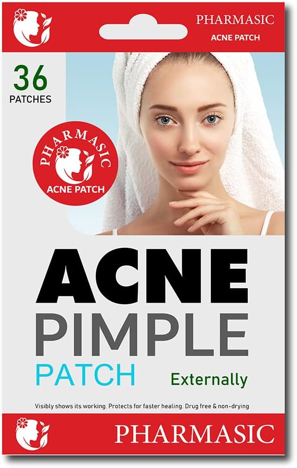 PHARMASICAcne Care Pimple Patch ( 36 Count ) Ultra thin Advanced Hydrocolloid Healing Technology Spot Patches,Fragrance Free, 2 Sizes 36 Count